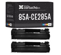 Tiendacartucho Pack 2 CE285A 85A Cartucho Toner Compatible para HP LaserJet Pro P1102W P1102 P1005 P1109W P1109 P1100 P1006 P1108 M1132 M1212nf M1217nfw M1136 M1130 M1134 M1210,