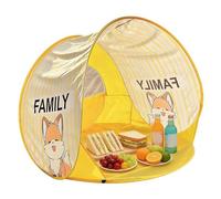 Tiendas De Campaña Easy Up para Acampar: Protección Solar Emergente Instantánea con Sombra De Dibujos Animados Impermeable, Ventana De Malla Transpirable + De Clavijas A Prueba De Viento | Mat