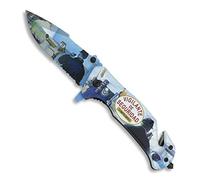 Tiendas LGP-Albainox - 18668, H. 8,2 cm. Navaja Vigilante de Seguridad, Impresión Fotográfica 3D- Herramientas para Caza, Pesca, Camping, Outdoor, Supervivencia y Bushcraft