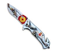 Tiendas LGP-Albainox - 18674, H. 8,2 cm. Navaja Ejercito del Aire, Impresión Fotográfica 3D- Herramientas para Caza, Pesca, Camping, Outdoor, Supervivencia y Bushcraft
