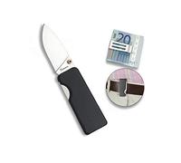 Tiendas LGP Albainox - 19329 - Navaja Albainox Black. Plegable, H:5 cm - Con pinza para billetes, Herramienta para Caza, Pesca, Camping, Outdoor, Supervivencia y Bushcraft