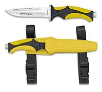 Tiendas LGP Albainox - 32350 - H. 11,5 cm. Cuchillo Submarinismo Amarillo Nautilus -Herramienta para, Pesca, Caza, Camping, Outdoor, Supervivencia y Bushcraft