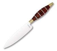 Tiendas LGP - Albainox - Cuchillo Canario 17218, Acero Inox. Hoja de 11 cm. Mango Stamina Roja y Funda de Cuero