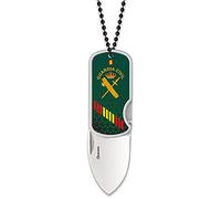 Tiendas LGP - Albainox- Navaja Colgante 18738, Guardia Civil, Hoja 4 cm. decorada 3D, mango en Aluminio, Cadena de Bolas