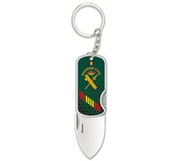 Tiendas LGP - Albainox- Navaja Llavero 18732, Guardia Civil, Hoja 4 cm, Mango en Aluminio, decorada 3D