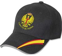 Tiendas LGP- Barbaric- Gorra Bordada Ejercito de Tierra, Talla única. con Presilla de adaptación, Color Negro