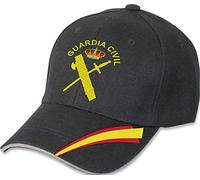 Tiendas LGP- Barbaric- Gorra Bordada Guardia Civil, Talla única. con Presilla de adaptación, Color Negro