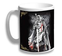 Tiendas LGP- Barbaric- Taza Cerámica, Caballero Templario, Decorada con impresión fotográfica 3D con Motivos Templarios