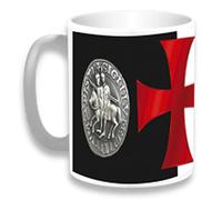 Tiendas LGP- Barbaric- Taza Ceramica Sigillum Militum Xpist Decorada con impresión fotografica 3D con Motivos Templarios
