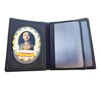 Tiendas LGP- Cartera Portaplaca de Piel- Francisco Franco, Billetero, Tarjetero, Color Negro