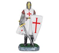 Tiendas LGP - Figura Caballero Templario con Espada y Escudo, 18 cm. Resina