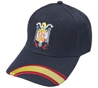 Tiendas LGP - Gorra Bordada Aguila de San Juan con Bandera de España. Talla única, con Presilla de adaptación, Color Negro
