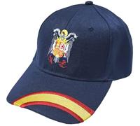 Tiendas LGP - Gorra Bordada Aguila de San Juan con Bandera de España. Talla única, con Presilla de adaptación, Color Azul