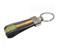 Tiendas LGP - Llavero Bandera de ESPAÑA de Cuero y Lona Verde, Virgen del Pilar