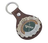 Tiendas LGP - Llavero de Cuero, Guardia Civil, Anilla Metálica, Marrón