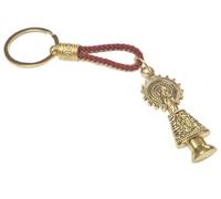 Tiendas LGP - Llavero Virgen del Pilar Bandera de España Rojo y Gualda, Dorado