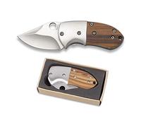 Tiendas LGP- Navaja ALBAINOX 18509-h. 5 cm. Mango de Madera, Herramienta para Caza, Pesca, Camping, Outdoor, Supervivencia y Bushcraft