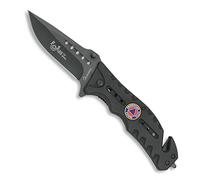 Tiendas LGP- Navaja ALBAINOX 19662-A/1015 Plegable, Chapa Proteccion Civil, hoja de 8,6 cm. Herramienta para Caza, Pesca, Camping, Outdoor, Supervivencia y Bushcraft