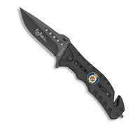 Tiendas LGP- Navaja ALBAINOX 19662-A/1074 Chapa Escudo Escudo Policia Nacional CNP -h. 8,6 cm. Herramienta para Caza, Pesca, Camping, Outdoor, Supervivencia y Bushcraft