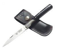 Tiendas LGP Navaja Cudeman 409-AF Vendetta, Plegable, Hoja de 9 cm. Mango de Asta de Toro y Funda de Cuero Negra