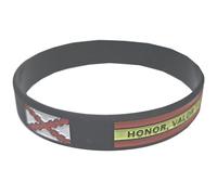 Tiendas LGP - Pulsera de Goma de Silicona con diseño de Bandera Cruz de Borgoña, Honor, Valor y Lealtad, Negra