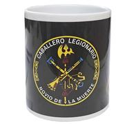 Tiendas LGP - Taza Cerámica, Caballero Legionario - Novio de la Muerte, Decorada con impresión fotográfica 3D, con Motivos de la Legión y Bandera de España