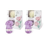 TIENDIFY - Ambar Perfums Flor Perfumada 60 ml Ambientador Natural para Hogar Fragancia Cítrica y Floral de Larga Duración Decoración para Salón Dormitorio Casa Oficina (2 unidades, Pétalos De Rosa)