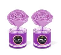 TIENDIFY - ambientador Ambar de flor decorativa perfumada sin alcohol aroma prolongado difusor natural para casa salón baño y oficina (2 UNIDADES, LAVANDA)