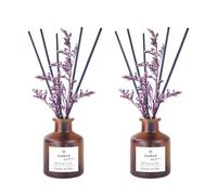 TIENDIFY - Ambientador Mikado Decorativo Ambar | 40 ml con Flor Ornamental | Difusor de Varillas para hogar Oficina y salón Ideal para Espacios Interiores (2 Unidades, Cerezo en Flor)