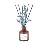 TIENDIFY - Ambientador Mikado Decorativo Ambar Zen | 40 ml con Flor Ornamental | Difusor de Varillas para hogar Oficina y salón Ideal para Espacios Interiores (1 Unidad, Palo Santo)