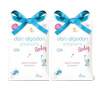 TIENDIFY - Don Algodón Armario Baby | Pack 2 Ambientadores para Armario con Aroma Suave | Fragancia Natural Bebé +45 Días | Perfumador Ropa Infantil con Ternura