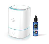 TIENDIFY - Humidificador de Esencia y Difusor de Aroma con Luz LED Ambar Perfums + Esencia 50 ml. a Elegir - Aromaterapia - Ideal para Hogar, Oficina y Dormitorio (NAG-Champa)