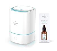 TIENDIFY - Humidificador de Esencia y Difusor de Aroma con Luz LED Ambar Perfums + Esencia 50 ml. a Elegir - Aromaterapia - Ideal para Hogar, Oficina y Dormitorio (Palo Santo)
