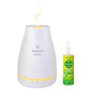 TIENDIFY - Humidificador de Esencia y Difusor de Aroma con Luz LED Ambar Perfums + Esencia a Elegir - Aromaterapia - Ideal para Hogar, Oficina y Dormitorio (CITRONELA)
