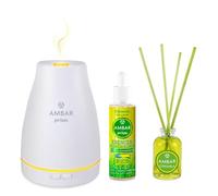 TIENDIFY - Pack Stop Mosquitos Citronela | Humidificador 1.1 + Esencia Hidrosoluble + Mikado | Aroma Fresco y Natural | Aromaterapia | Repelente Insectos Voladores