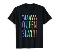 ¡Tiene a Queen Slay! - Meme LGBTQ Rainbow Gay Pride Camiseta gráfica económica, Hombre, Negro, L