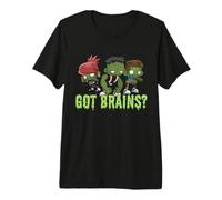 ¿Tienes Cerebro? Zombies hambrientos Divertidos Halloween Cartoon Zombies Camiseta Premium