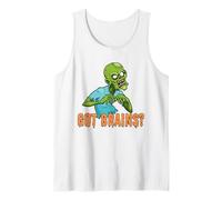¿Tienes Cerebro? Zombies hambrientos Divertidos Halloween Cartoon Zombies Camiseta sin Mangas