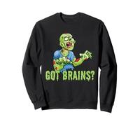 ¿Tienes Cerebro? Zombies hambrientos Divertidos Halloween Cartoon Zombies Sudadera