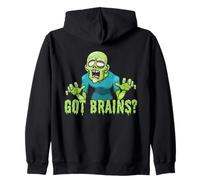 ¿Tienes Cerebro? Zombies hambrientos Divertidos Halloween Cartoon Zombies Sudadera con Capucha