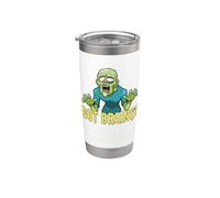 ¿Tienes cerebro? Zombies hambrientos divertidos Halloween Cartoon Zombies Vaso térmico de acero inoxidable de doble pared