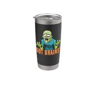 ¿Tienes cerebro? Zombies hambrientos divertidos Halloween Cartoon Zombies Vaso térmico de acero inoxidable de doble pared