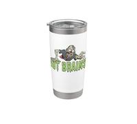¿Tienes cerebro? Zombies hambrientos divertidos Halloween Cartoon Zombies Vaso térmico de acero inoxidable de doble pared