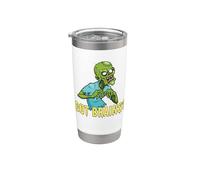 ¿Tienes cerebro? Zombies hambrientos divertidos Halloween Cartoon Zombies Vaso térmico de acero inoxidable de doble pared
