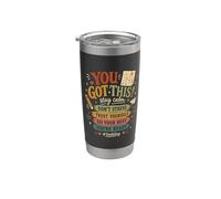 Tienes este día de prueba Motivación estudiantil Preparación para el examen escolar Vaso térmico de acero inoxidable de doble pared