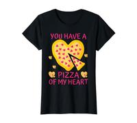 Tienes una Pizza de mi corazón - Amante de la Pizza - Funny Valentine Camiseta gráfica económica, Mujer, Negro, S