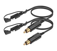 TIENFOKOTA Cable adaptador Hella(DIN) a encendedor de cigarrillos (SAE) | Conector macho Powerlet DIN 18AWG a conector macho SAE,cable adaptador corriente para motocicleta para cargador batería 0,4 M