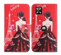 TienJueShi Diosa Función de Soporte Funda Caso Carcasa Case Proteccion Cuero Cover Etui para Crosscall Core M6 5.99 Inch
