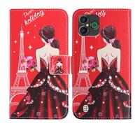TienJueShi Diosa Función de Soporte Funda Caso Carcasa Case Proteccion Cuero Cover Etui para Doro Aurora A30 A31 6.1 Inch