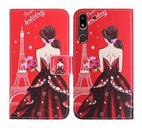 TienJueShi Diosa Función de Soporte Funda Caso Carcasa TPU Silicona Case para Doro 8050 5.7 Inch Proteccion Cuero Cover Etui